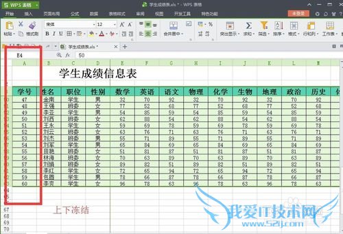 EXCEL实用冻结窗口