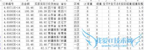 如何使用EXCEL制作淘宝活动销售报表之运费计算