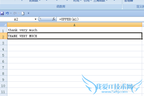 EXCEL表中如何利用函数转换英文大小写