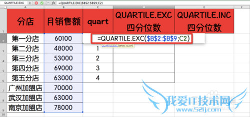 Excel⣺[189]PERCENTILE.INC÷