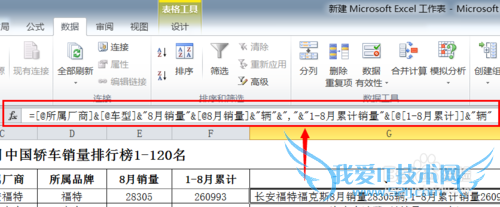 Excel表格中如何合并多个单元格中的内容