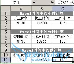 Excel中的小时分秒计算的最简单方法