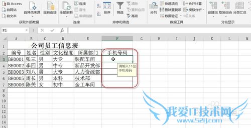 如何在EXCEL中输入合法手机号码