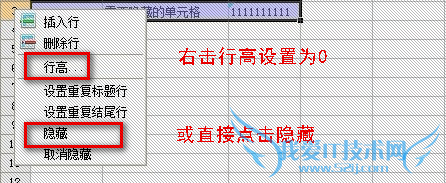 web报表展示工具FineReport中如何隐藏行列