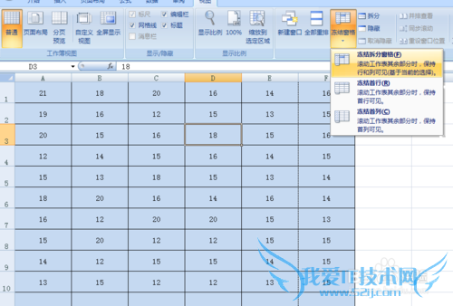 excel冻结窗口怎么用
