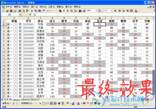 如何设置Excel表格内容的条件格式