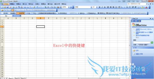Excel中的快捷键