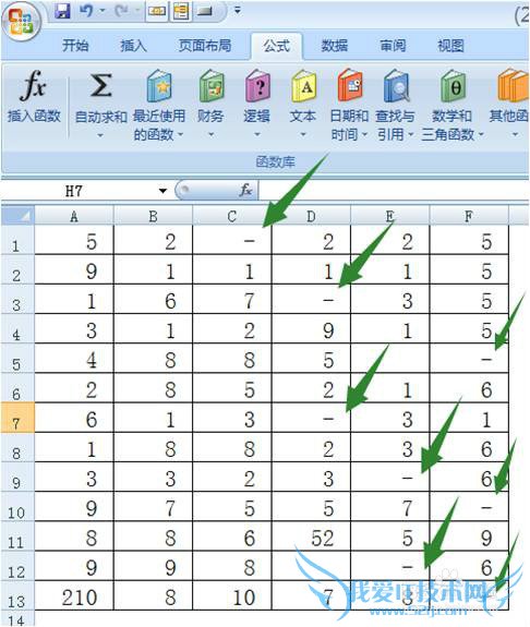 如何Excel2007实现单元格内零变更为横杠