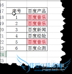 EXCEL 2013中如何突出显示内容重复的单元格?