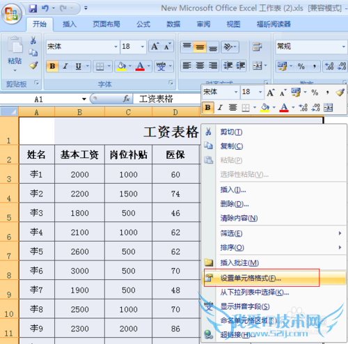 如何在Excel 2007中锁定和隐藏Excel公式