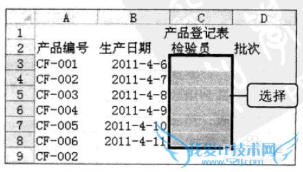 Excel2010 通过创建数据有效性列表选择数据