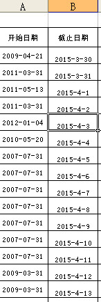 Excel中两日期之间计算天数或年数