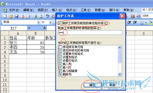 Excel对部分数据进行锁定避免操作错误