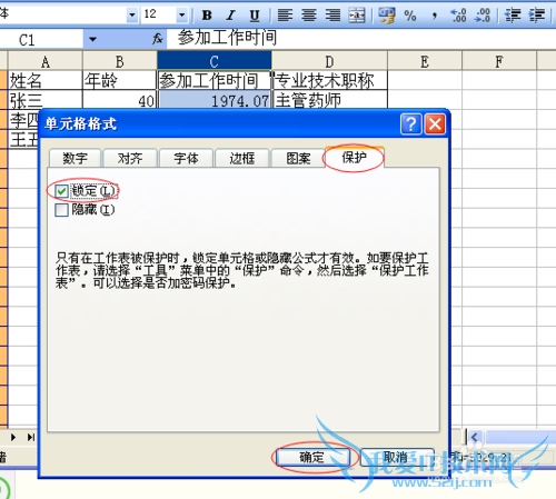 Excel对部分数据进行锁定避免操作错误