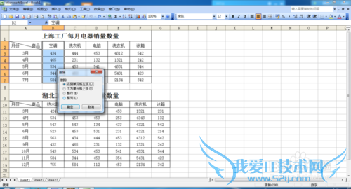 Excel中怎么在表格中插入,删除行列?