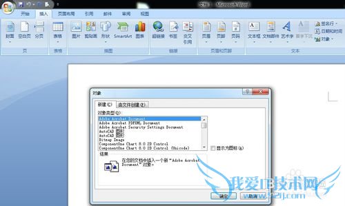word 如何插入excel、word、ppt、dwg等文件