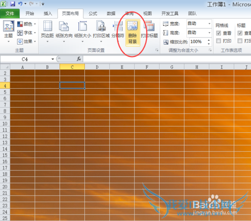 Excel2010如何添加背景