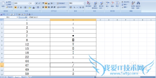 excel中CHAR函数的用法