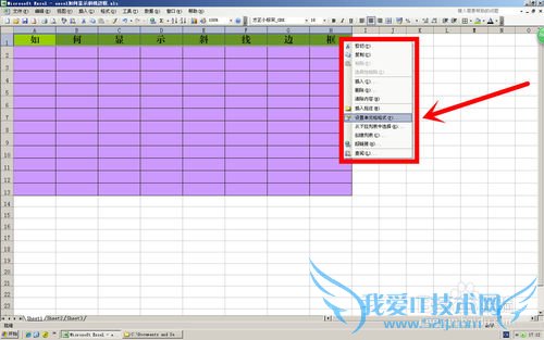 Excel如何显示斜线边框