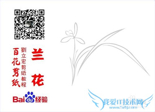 百花剪纸教程 兰花1(阳剪)刘立宏一剪刀剪纸