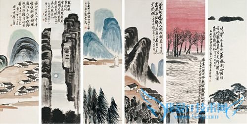 如何鉴定金条版齐白石山水十二条屏纪念大全真假