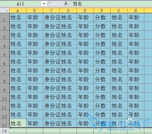 如何快速调整EXCEL行高与列宽