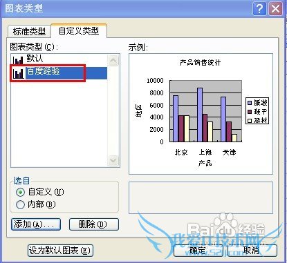 怎样自定义EXCEL图表类型