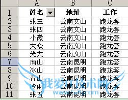 如何在excel中查找人名或按姓氏显示
