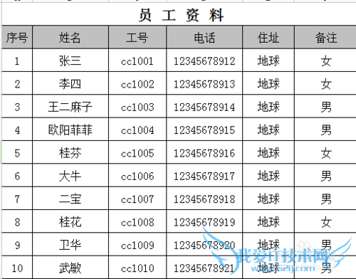 在Excel表中对于某行标题行或列的锁定设置