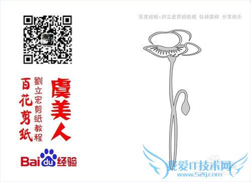 百花剪纸教程 虞美人2(点缀)刘立宏一剪刀剪纸