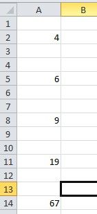 excel函数编程有规律跳空求和