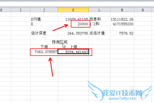 怎么用EXCEL求回归分析的预测区间置信区间