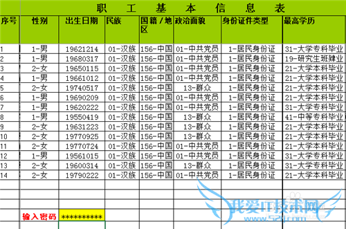 如何在excel中设置区域数据查看密码