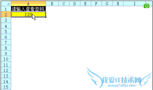 如何为Excel单元格设置查看密码