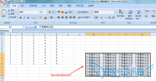 Excel怎样隐藏不想要显示的单元格