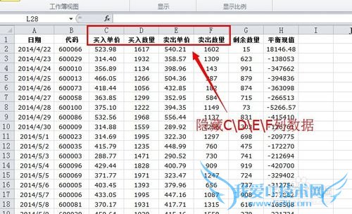 excel中怎么设置临时查看隐藏单元格的内容?