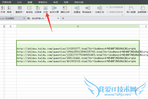Excel如何对指定字符进行分表格