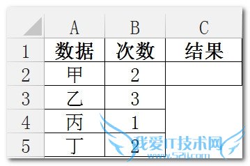 Excel把单元格数据重复指定次数显示在另外一列