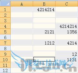 填充Excel中不连续的单元格的方法