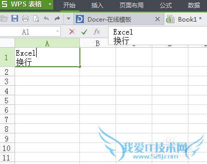 在Excel 中,一个单元格中打出两行字