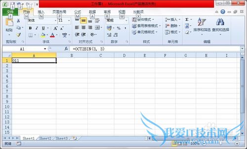 Excel_OCT2BIN 函数_将八进制数转换为二进制数