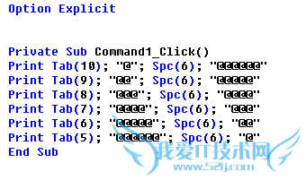 利用SPC()函数和tab()函数进行数据的输入输出