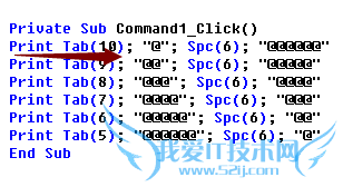 利用SPC()函数和tab()函数进行数据的输入输出