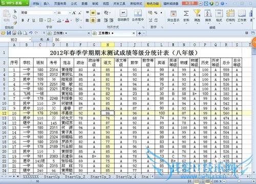 WPS /Excel表格文档中如何显示突出重复项