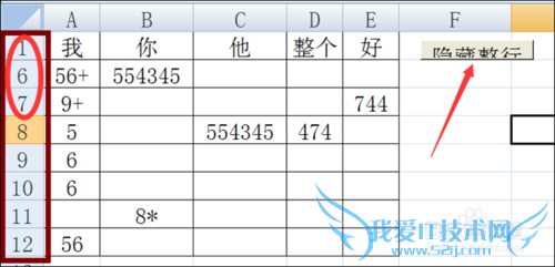 如何Excel2007 VBA隐藏整行的数据