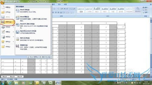 如何保持格式不变将excel转化为word