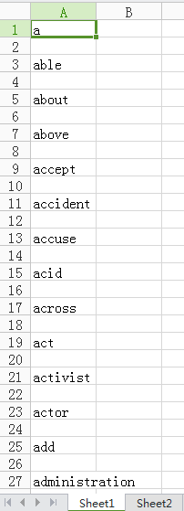excel在每一行的后面插入一空白行的快速方法