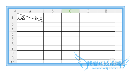 excel表中绘制斜线表头