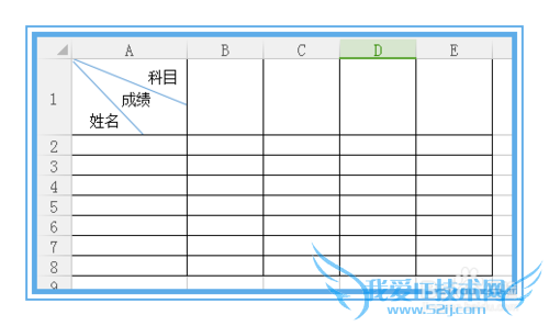 excel表中绘制斜线表头