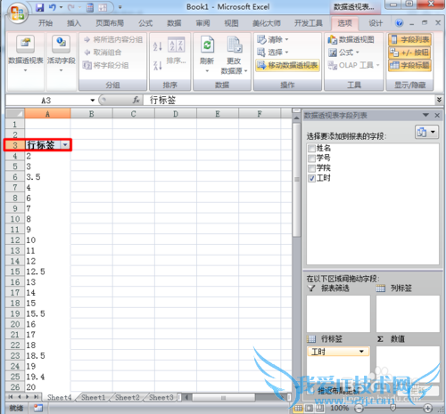 excel中如何创建单一标签数据透视表